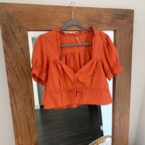 Free People Cropped Shirt